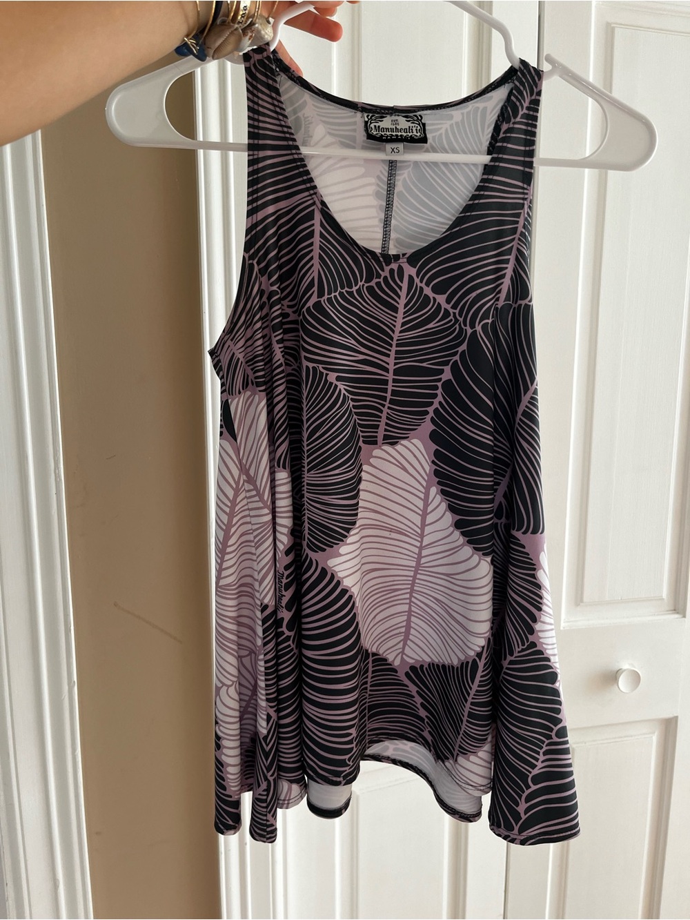 Manuheali’i  Purple and White tank top
